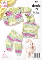 Knitting Pattern - King Cole 6030 - Cutie Pie DK - Hoodie, Cardigan and Leggings